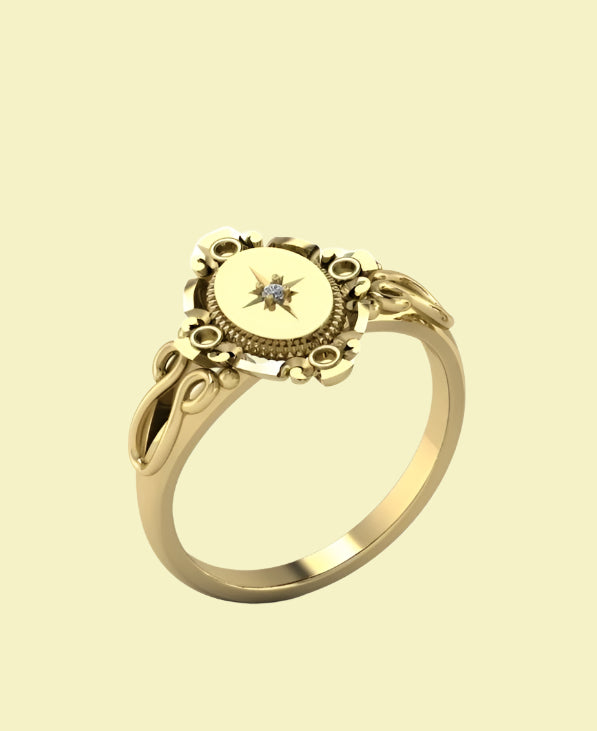 Star Studded Baroque Ring